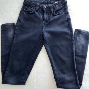 Solid Black High Waist Skinny Jeans